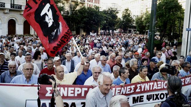 Акция протестов пенсионеров в Греции